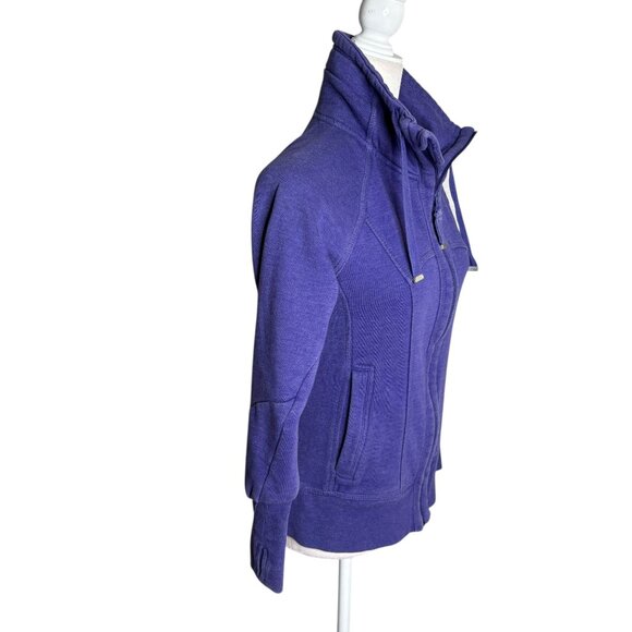 Mondetta Athletic Zip Up Jacket Sweatshirt Small Purple Pockets Thumb Holes - Picture 5 of 9